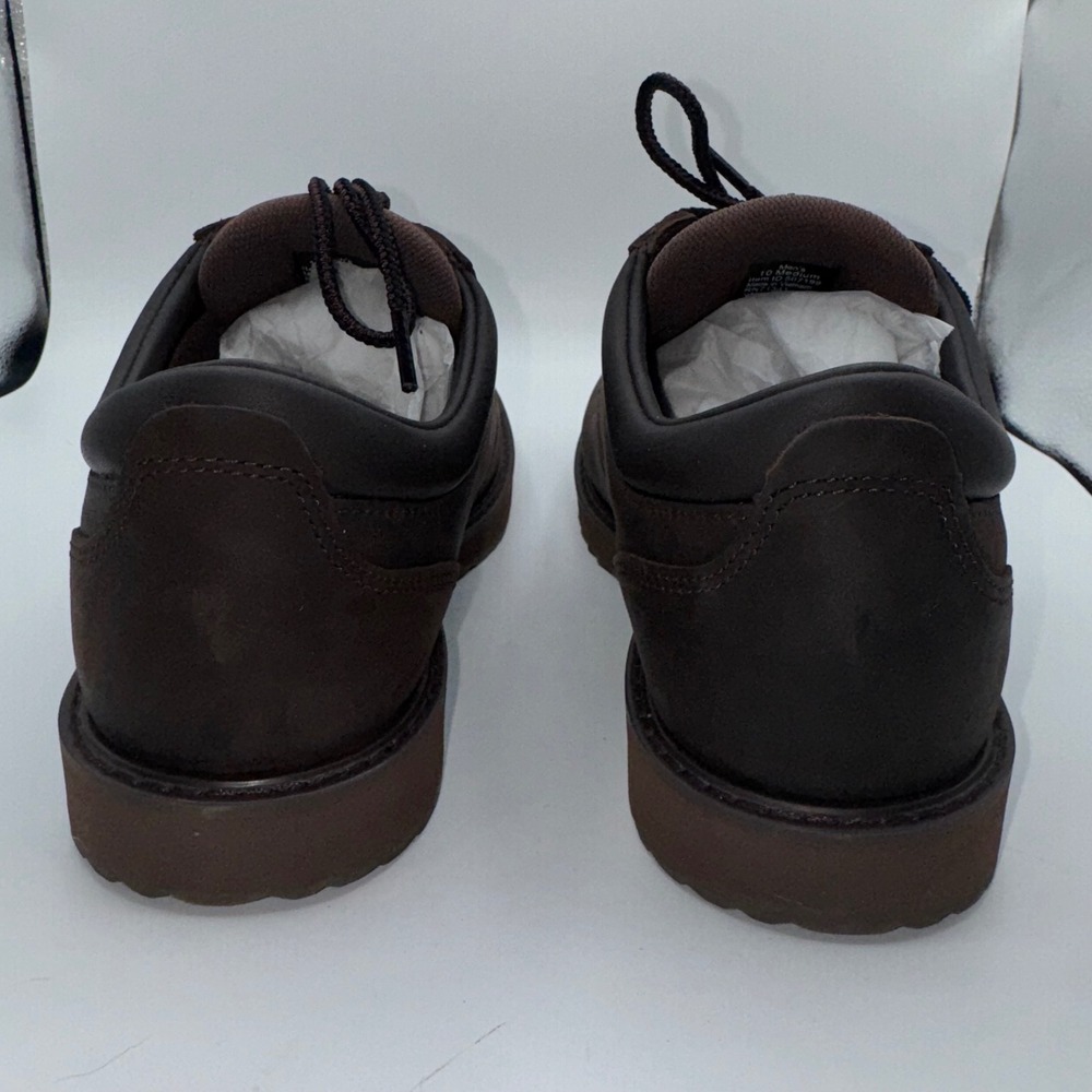 L.L. Bean Stonington Oxford Dress Shoes Round Plain Toe Deepest Brown Men's 10 M - Picture 8 of 13